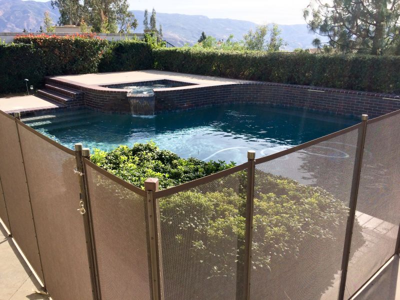 Mesh Fence with Pool View