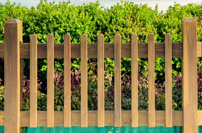 Wood Slat Fence Installation
